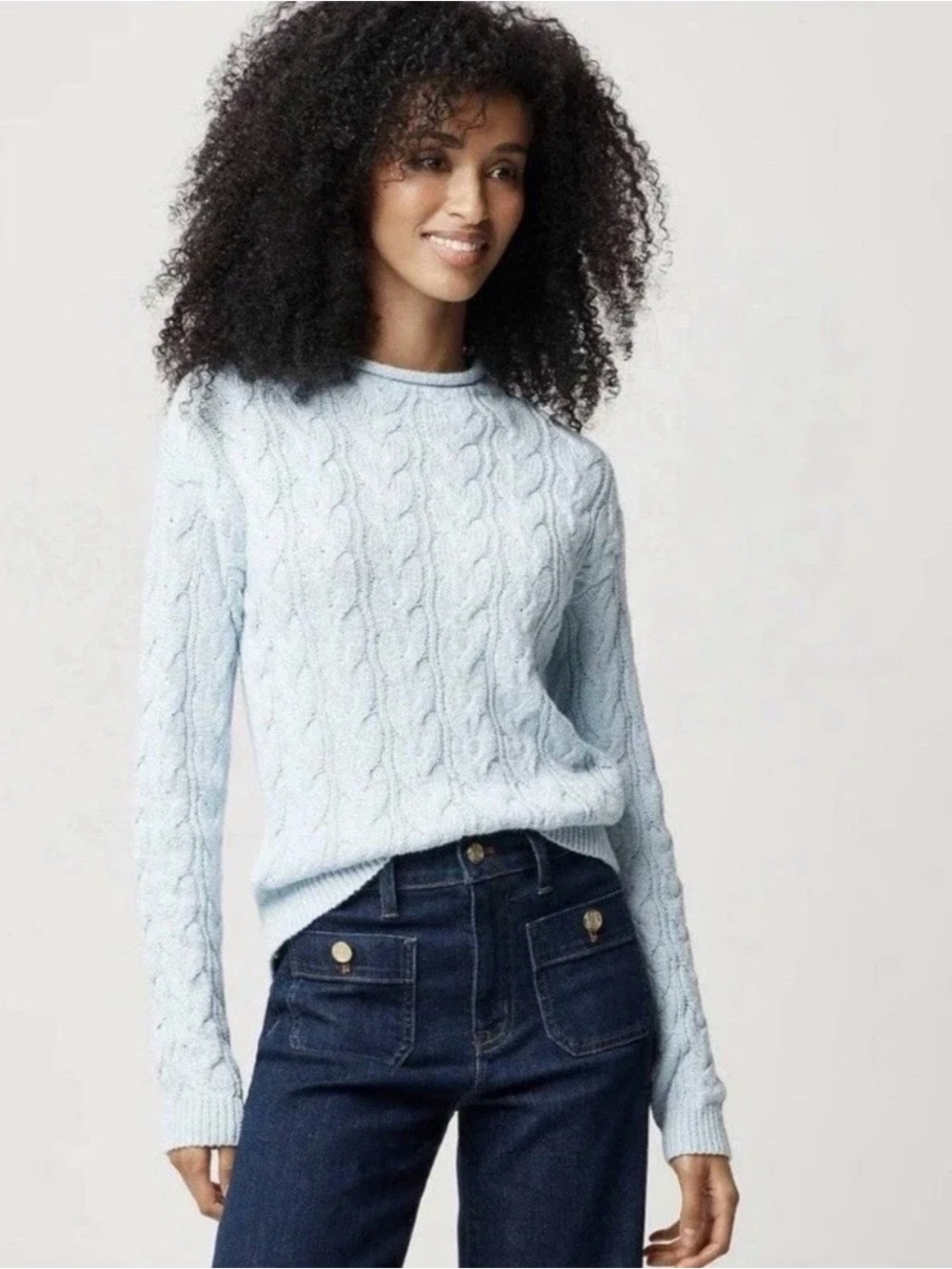 J CREW FACTORY- Rollneck Cable-Knit Sweater Size S